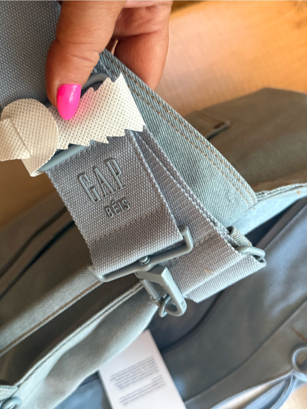 Beis x GAP - Canvas travel tote in Jean - Picture 8 of 10